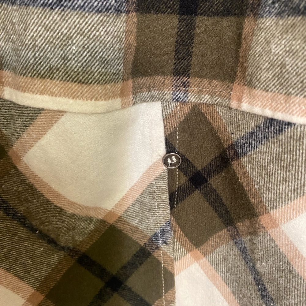 Hester & Orchard Women's Button-up Olive Plaid Shirt/Jacket - Size XL - Picture 8 of 8